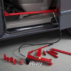 10 Ton Hydraulic Porta Power Jack Air Pump Lift Ram Car Body Repair Kit Workshop