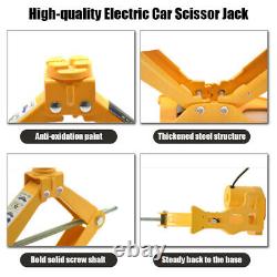 12V 3Ton Automotive Electric-Jack Trolley Scissor Car Lift Van Garage 12-35cm