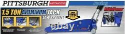 1.5 Ton Low Profile Compact Aluminum Racing Floor Jack Rapid Pump Lift Car Auto