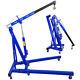 1 Ton Hydraulic Folding Engine Crane Workshop Garage Hoist Lift Stand Jack Blue