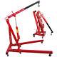1 Ton Red Folding Engine Crane Stand Heavy Duty Hydraulic Lift Jack With Wheels