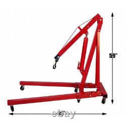 1 Ton Tonne Hydraulic Folding Engine Crane Stand Hoist lift Jack Garage Workshop