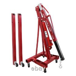 2Ton Hydraulic Folding Engine Crane Stand Hoist Lift Jack Garage Workshop Red UK