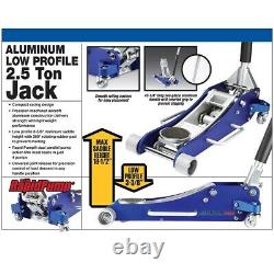 2.5 Ton Low Profile Aluminum Floor Jack Pump 5000 lb Rapid Lift Racing Hydraulic