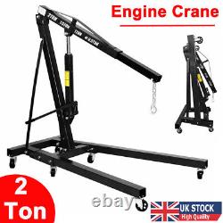 2 Ton Engine Crane Hoist Lift Jack Lifter Folding Hydraulic Garage Heavy Duty UK