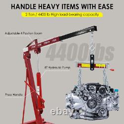 2 Ton Hydraulic Engine Crane Hoist Lift Jack Stand Workshop Leveler Balancer Kit