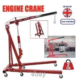 2 Ton Hydraulic Engine Crane Stand Hoist Lift Lifter Folding Jack Lifting Garage