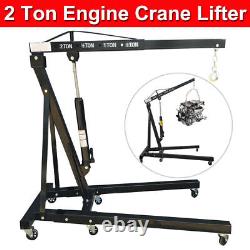 2 Ton Hydraulic Folding Engine Crane Stand Hoist lift Jack Lifting Garage UK