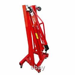 2 Ton Motor Engine Crane Hydraulic Hoist lift Jack Lifting Folding Workshop Red