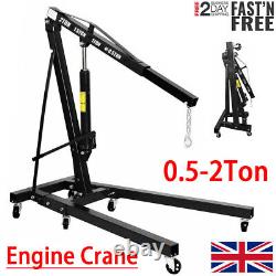 2 Ton Tonne Engine Crane Stand Hoist Lift Jack Hydraulic Folding Heavy Duty UK