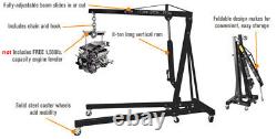 2 Ton Tonne Hydraulic Engine Crane Stand Gearbox Hoist lift Jack Folding Machine