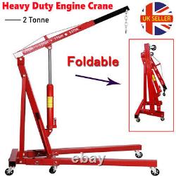 2 Ton Tonne Hydraulic Folding Engine Crane Stand Hoist Lift Jack Garage Workshop