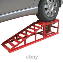 2x Car Ramps Lift 2 Ton Hydraulic Lifting Jack Height Adjustable Garage Tool UK