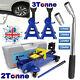 3t Trolley Jack Stand Hydraulic Lift Car Van Jeep Lifting+2t Floor Jack+spanners