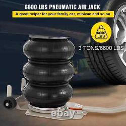 3 / 5 Ton Car Triple Bag Air Jack Pneumatic Jack Fast Lifting Height 16 Inch
