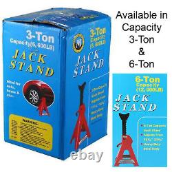 3 / 6 Ton Lifting Capacity Axle Jack Stand Heavy Duty Caravan Car Floor Jack