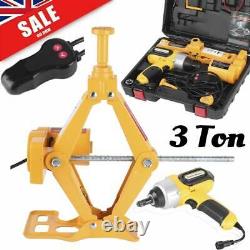 3 Ton Automotive Electric Scissor Car Jack Lift with Wrench Emergency Repair Kit