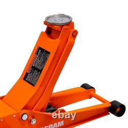 3-Ton Low Profile Floor Jack with Speedy Lift-Orange