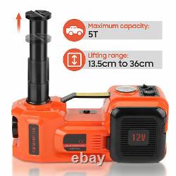 3 in 1 5Ton 36CM Lift Car Electric Jack + Safety Hammer + Air compressor 150psi