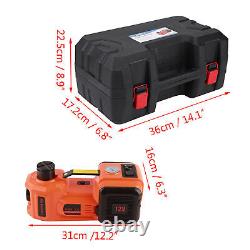 3in1 5Ton 12V Car Hydraulic Electric Floor Jack Lift + Hex Wrench Kit Box UK