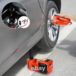 3in1 Electric Hydraulic 5Ton Car Floor Lift Jack Tire Inflator Pump 12V LED GER