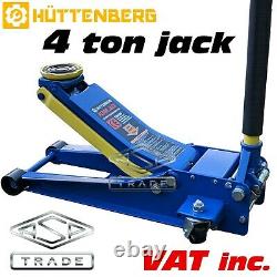 4 Ton Heavy Duty Ultra Low Profile Steel Floor Trolley Jack with Quick Lift