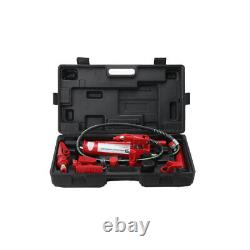 4 Ton Hydraulic Power Jack Air Pump Lift Ram Car Auto Body Frame Repair Tool Kit