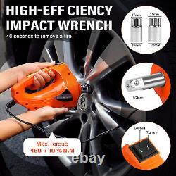 4in1 5 Ton 12V Car Electric Hydraulic Floor Jack Lift + Impact Wrench Kit Box UK