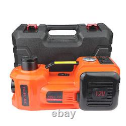 5 Ton 12V Electric Hydraulic Car Jack Lift Built-in Tire Inflator Pump LED Light