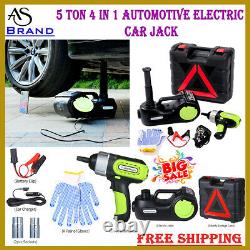 5 Ton 4 in 1 Automotive Electric Car Jack Portable Tire Repair 12V Lift Wrench
