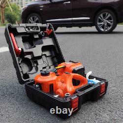 5 Ton Car Electric Hydraulic Jack Air Pump Wrench Set Floor Stand Lifting Tools