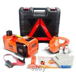 5 Ton Electric Hydraulic Floor Car Jack Lift with Electric Impact Wrench SUV Van