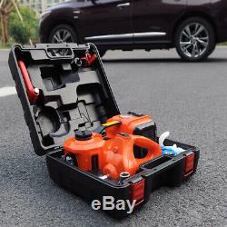 5 Ton Electric Hydraulic Floor Jack Lift+Electric Impact Wrench for Car Van SUV