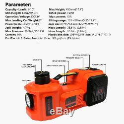 5 Ton Electric Hydraulic Floor Jack Lift+Electric Impact Wrench for Car Van SUV
