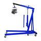 Blue Folding 1 Ton Hydraulic Jack Engine Crane Hoist Stand Workshop Lift 1000kg