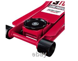 Car Floor Jack Lift 3 Ton Low Profile Dual Piston Rapid Pump Automotive Vehicle