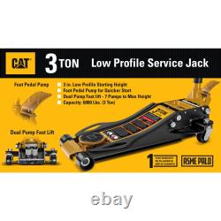 Cat 3 Ton Low Profile Fast Lift Floor Jack 3 inch to 19-1/2 inch Range 240109