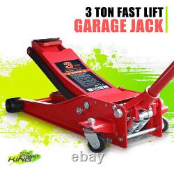 DNA Motoring Portable 3 Ton Capacity Car Fast Lift Garage Hydraulic Floor Jack