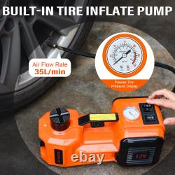 Electric 12V Car Jack 3T 5T Floor Jack Lift & Impact Wrench & Tyre Inflator Pump