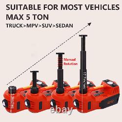 Electric Hydraulic Car Jack Upgraded 4 in 1 Floor Jack Lift Kit 5 Ton