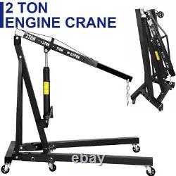 Folding 2Ton Tonne Hydraulic Folding Engine Crane Stand Hoist lift Jack Workshop