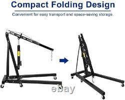 Folding 2Ton Tonne Hydraulic Folding Engine Crane Stand Hoist lift Jack Workshop