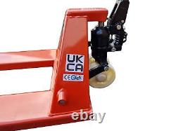 Hand Pump Pallet Truck Jack with Chock 2 Ton (Euro Manual Trolley Lift Mover 2T)