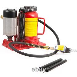Low Profile Automotive Air-Operated Hydraulic Bottle Jack 20 Ton Lift Tool Red