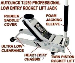 Low Profile Trolley Jack with 2.5 Ton Professional Rocket Lift for Car & Garage