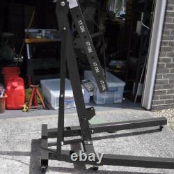 Mobile 1Ton Garage Workshop Folding Hydraulic Engine Crane Stand Hoist Jack Lift