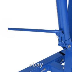 Mobile Blue Workshop 2 Ton Hydraulic Engine Crane Hoist Lift Jack Stand Foldable