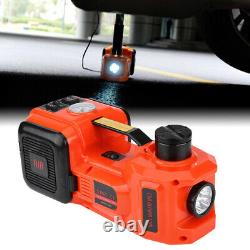 New 5 Ton 12V DC 3 in 1 Car Electric Hydraulic Floor Jack Lift+Impact Wrench Kit