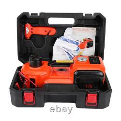 New 5 Ton 12V DC 3 in 1 Car Electric Hydraulic Floor Jack Lift+Impact Wrench Kit