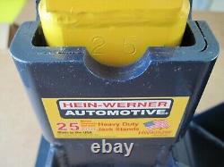 Pair of Hein-Werner HW93526F 25 Ton Jack Stand Lift Capacity Vehicle Support